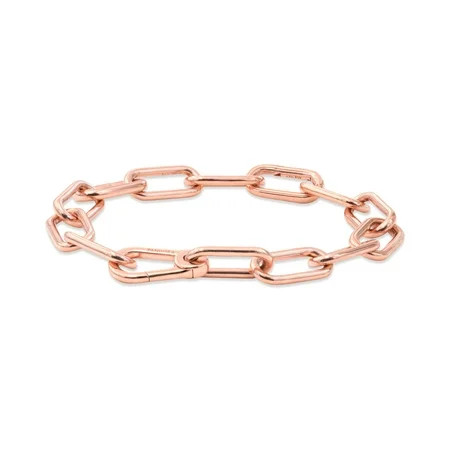 100% AUTHENTIC PANDORA ME 14K Rose Gold P Link Chain Bracelet (589588C00) | Walmart (US)