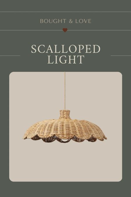 Scalloped light I bought and love, great quality and can be hung as a pendant or used as a semi-flush light 

#LTKhome