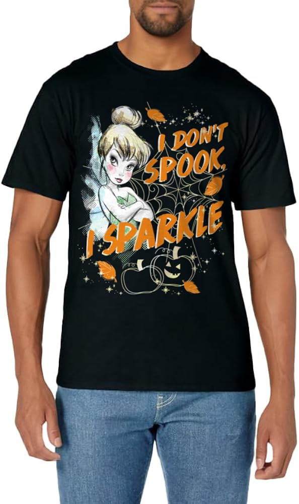 Disney Peter Pan Tinkerbell Halloween Don't Spook I Sparkle T-Shirt | Amazon (US)