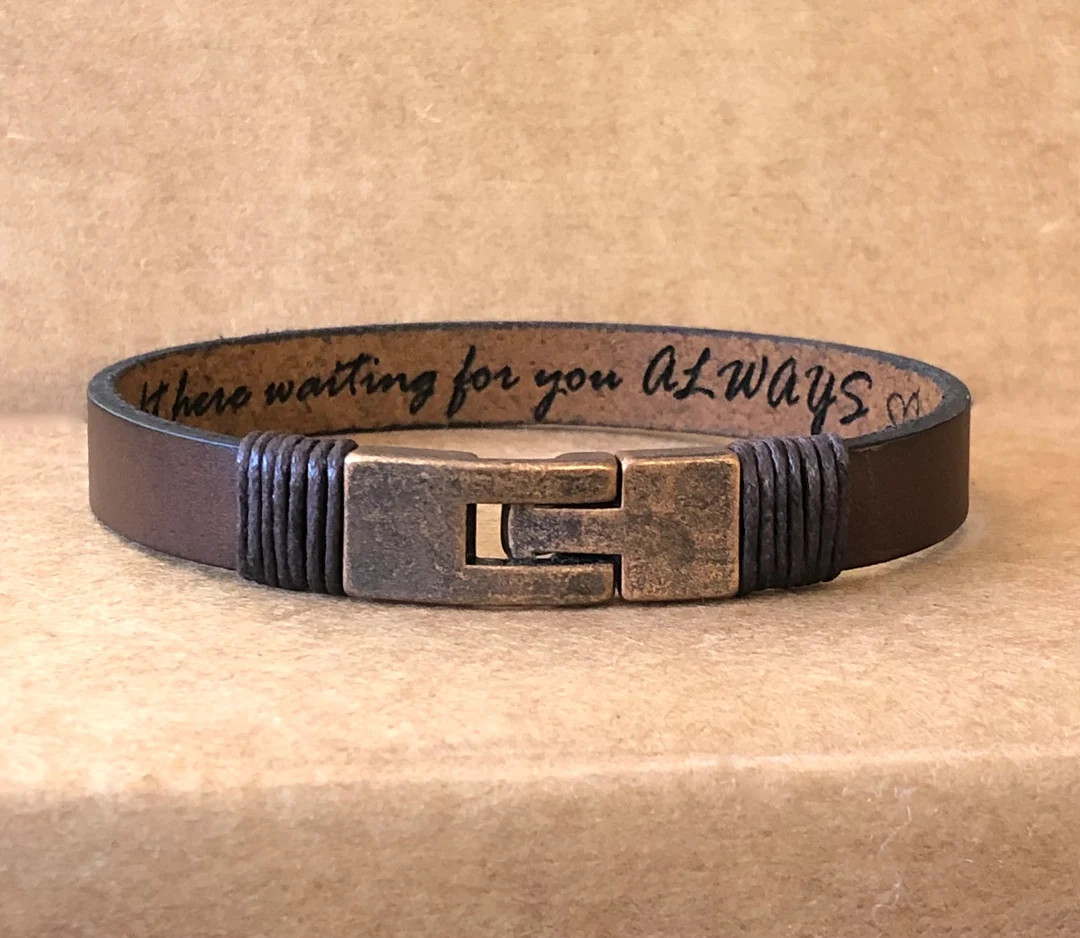 FREE Shipping-bracelet for Men,custom Men Jewelry,personalized Leather Bracelet,unisex Custom Bra... | Etsy (Global)