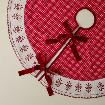 Vintage Red Plaid Tree Skirt | Magnolia