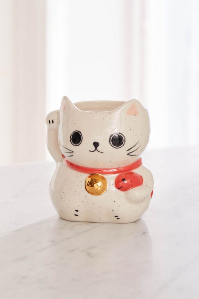 Lucky Cat Shaped Mug | Urban Outfitters (US and RoW)