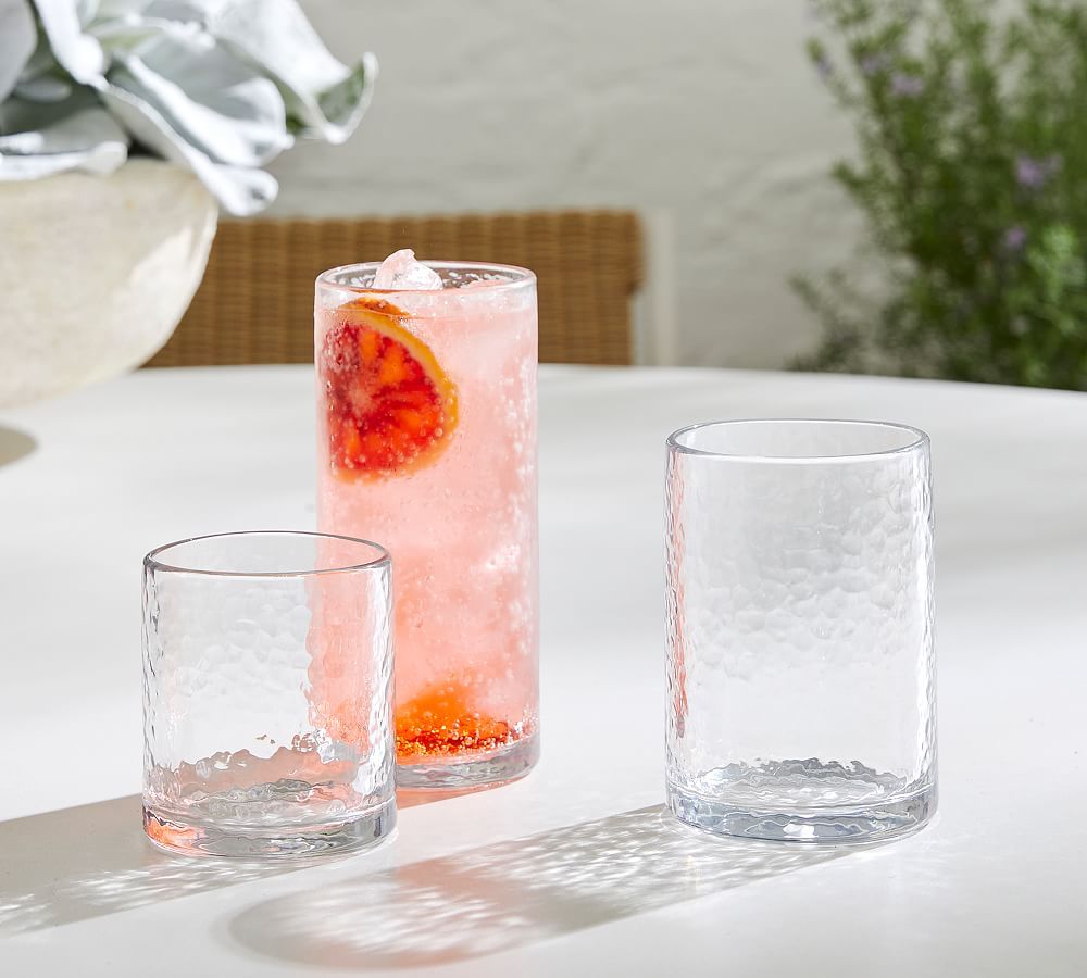 Hammered Outdoor Drinking Glasses | Pottery Barn (US)