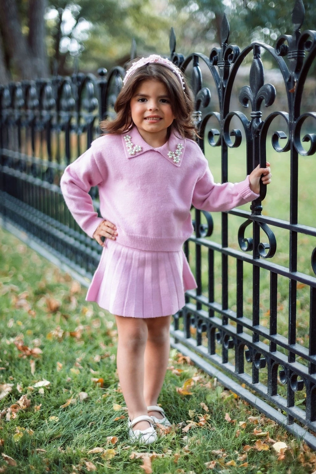 Festive. Holidays. Toddler girl Copper Key pink sweater and pink skirt. Pink collar sweater with pearls. Pink knit skirt. Christmas. Dillard’s. Holiday pictures. 

#LTKHoliday #LTKStyleTip #LTKKids