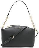 Calvin Klein Hailey Micro Pebble Shoulder Bag, Black/Gold | Amazon (US)