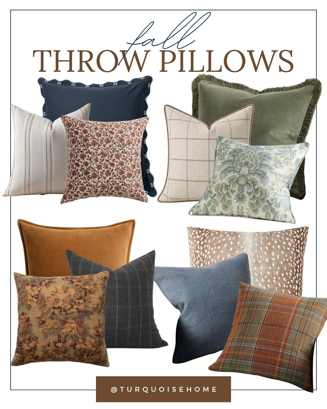 Fall throw pillows are my favorite way to make a room feel cozy without changing everything else! 🍂 I pulled together a mix of warm velvet, classic plaids, florals and a little blue and green, because fall decor doesn’t have to be all orange. Start with a pillow you already love, then add a pattern and a cozy texture.  

 #LTKSeasonal #LTKHome