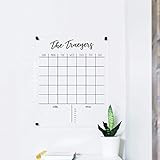 Acrylic Calendar - Personalized 18x23 Dry Erase Standoff Acrylic Wall Calendar - dry erase family ca | Amazon (US)