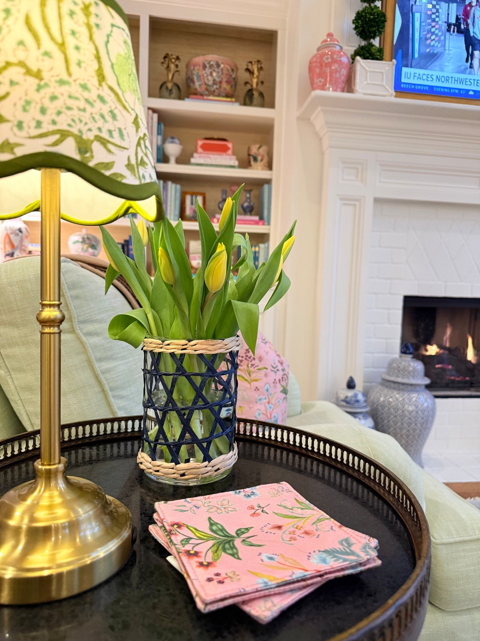 Block print lamp shade adds the perfect POP and interest 💚

Fits on these Amazon battery operated lamps. 

Coffee table books 📚 

Faux bamboo picture frames 🖼️ 

#LTKdayinmylife #LTKHome