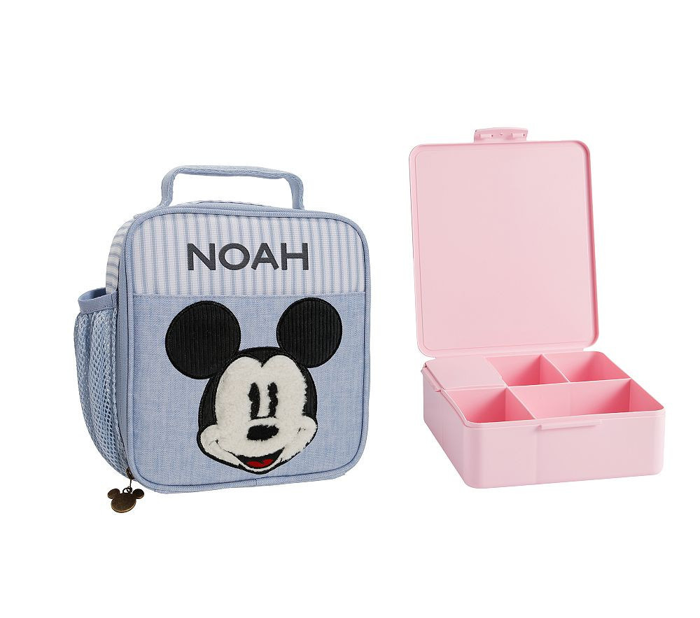 Mackenzie Disney Home x Sanderson Mickey Mouse Critter Lunch Bundle Classic Lunch, Light Pink Bento | Pottery Barn Kids