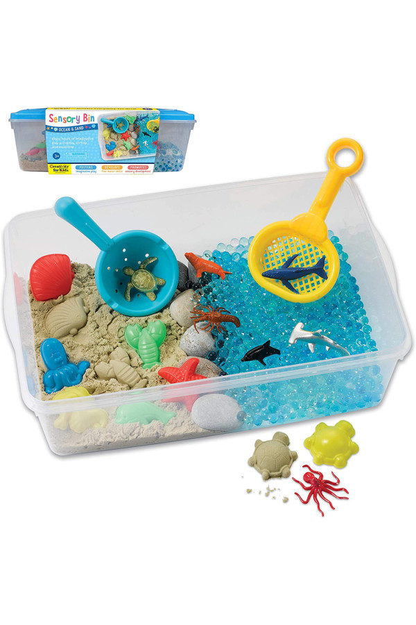 Sensory Bin - Ocean and Sand | The Frilly Frog