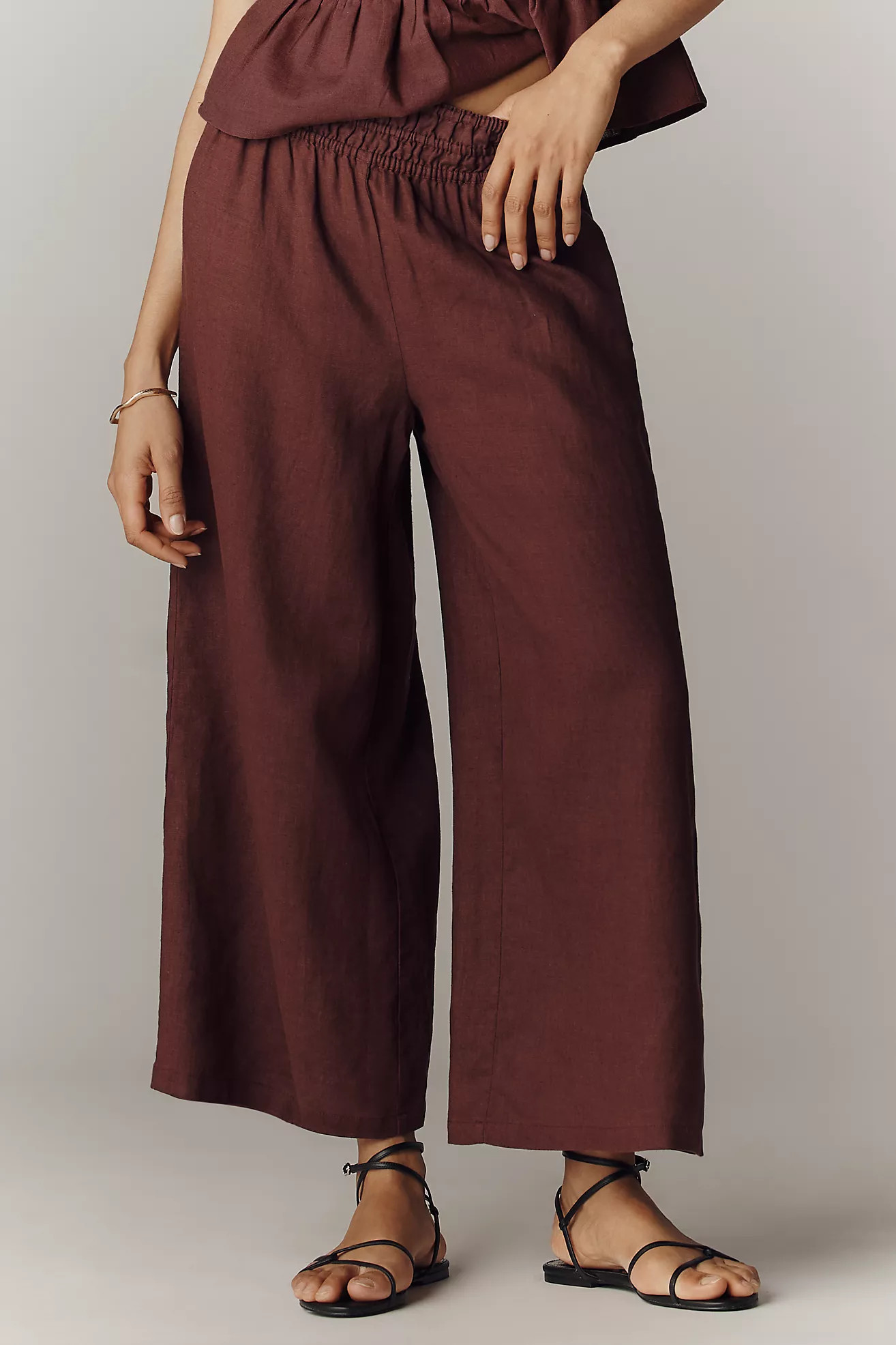 The Somerset Linen Pull-On Pants | Anthropologie (US)