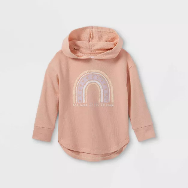 Grayson Mini Toddler Girls' Popover Pullover Sweatshirt - Pink | Target
