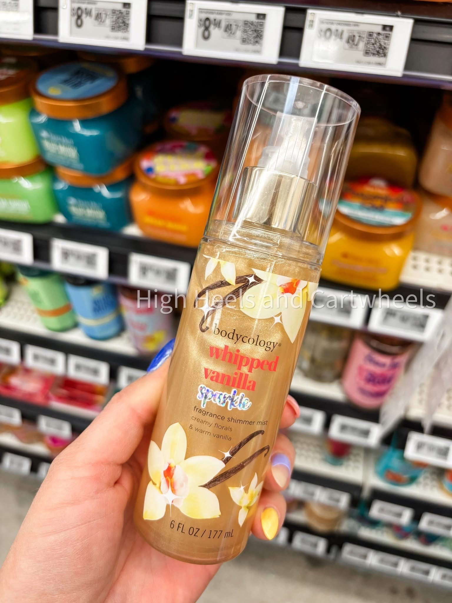 Add a little shimmer to your skin with this mist