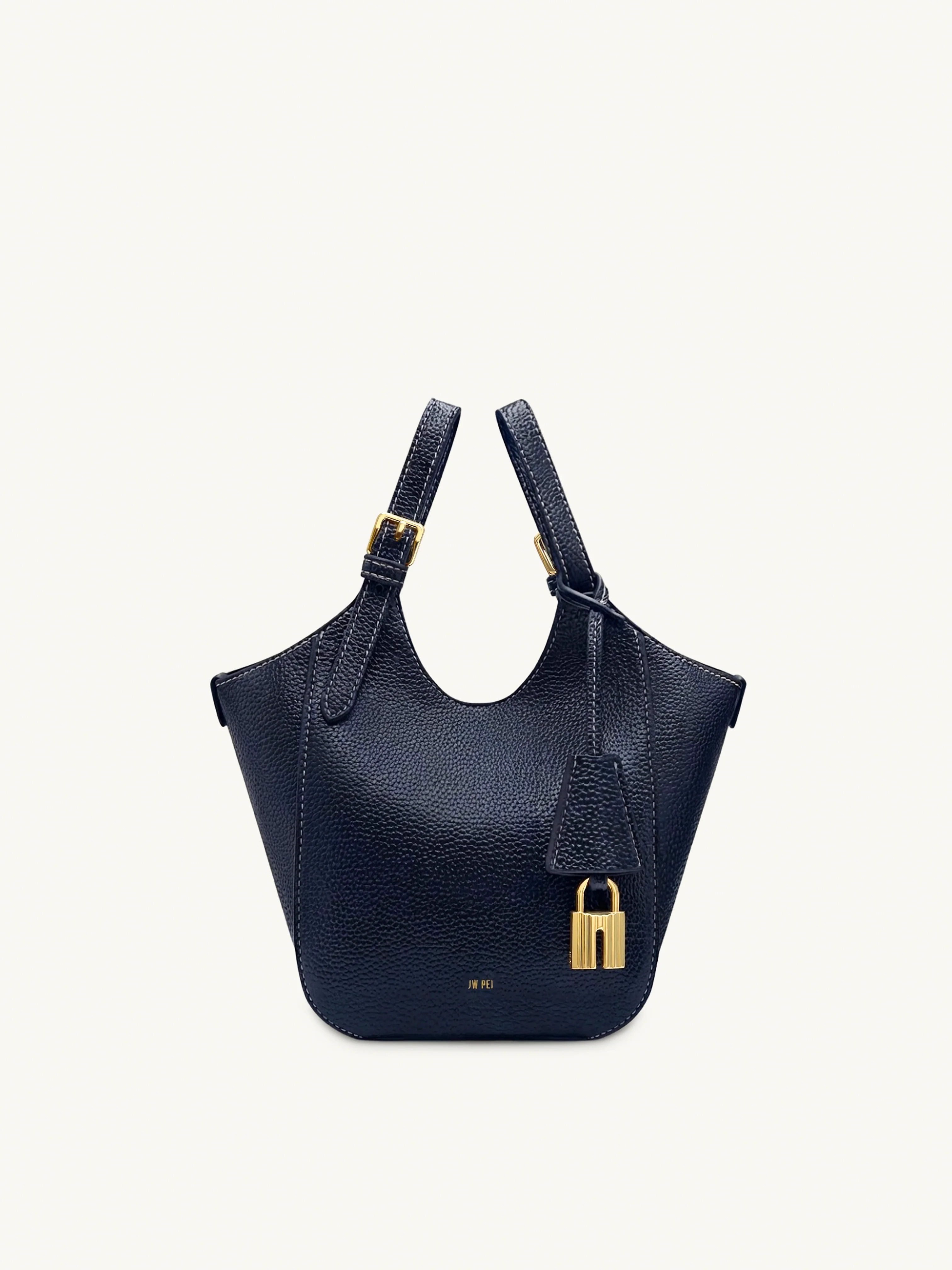 Ines Padlock Tote Bag - Navy | JW PEI US