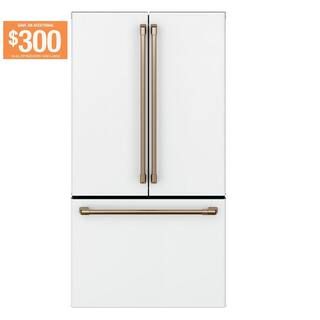 23.1 cu. ft. Smart French Door Refrigerator in Matte White, Counter Depth and ENERGY STAR | The Home Depot
