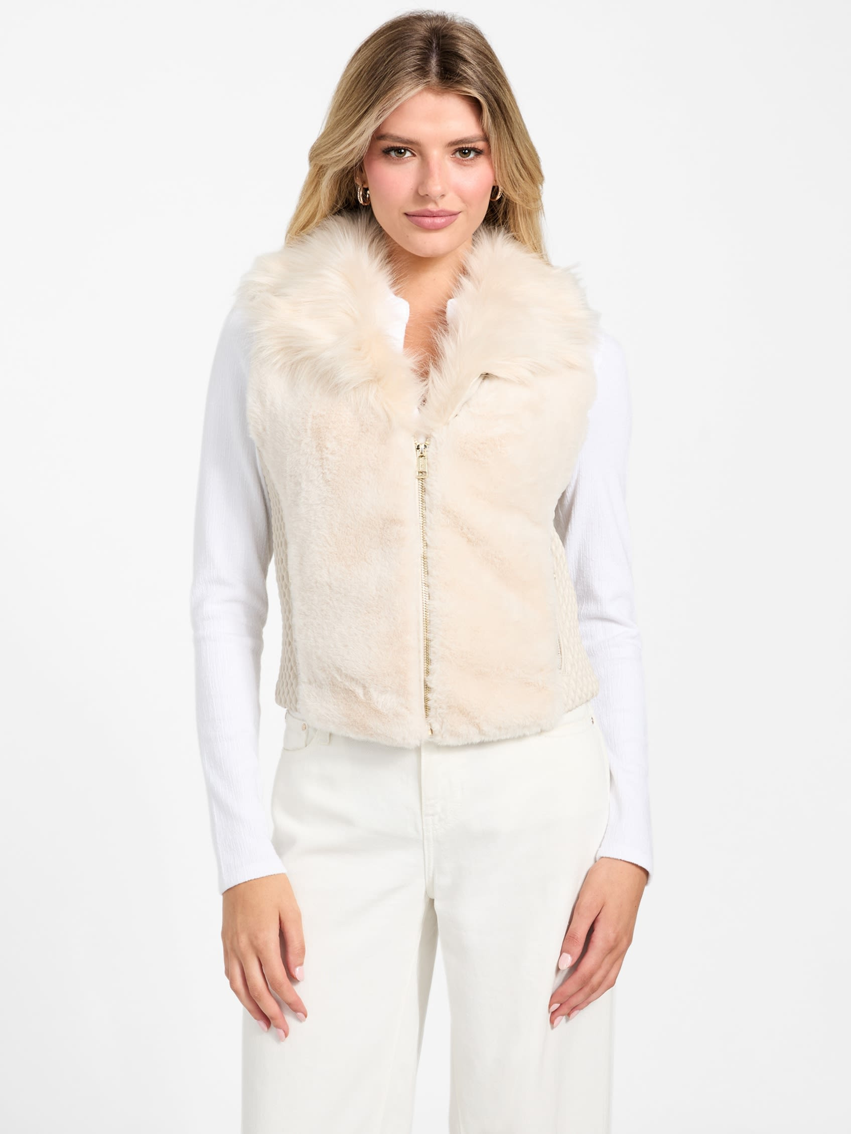 GUESS Amari Faux-fur Zip Vest | Guess (US)