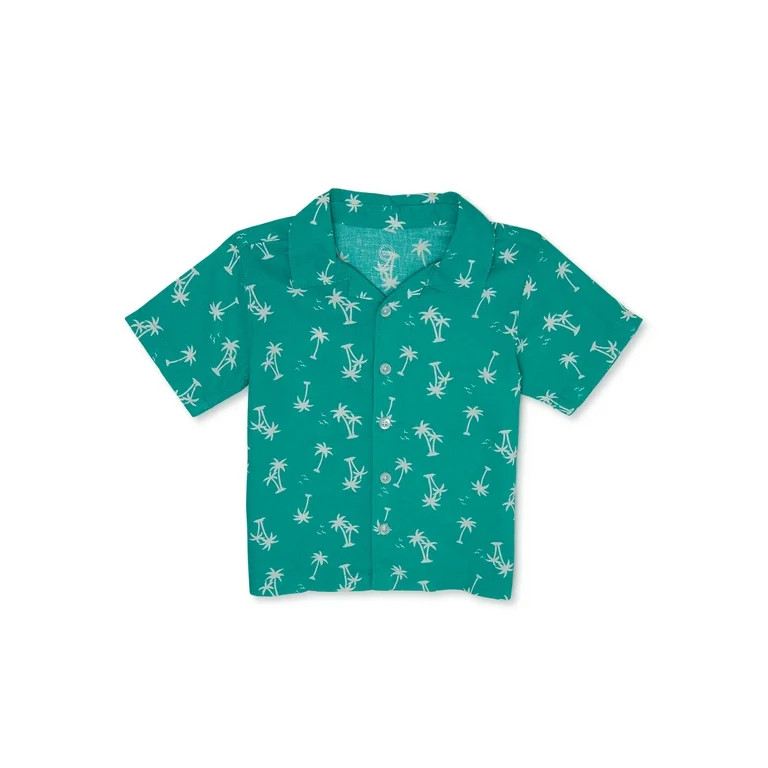 Wonder Nation Baby & Toddler Boys' Camp Shirt, Sizes 12M-5T | Walmart (US)