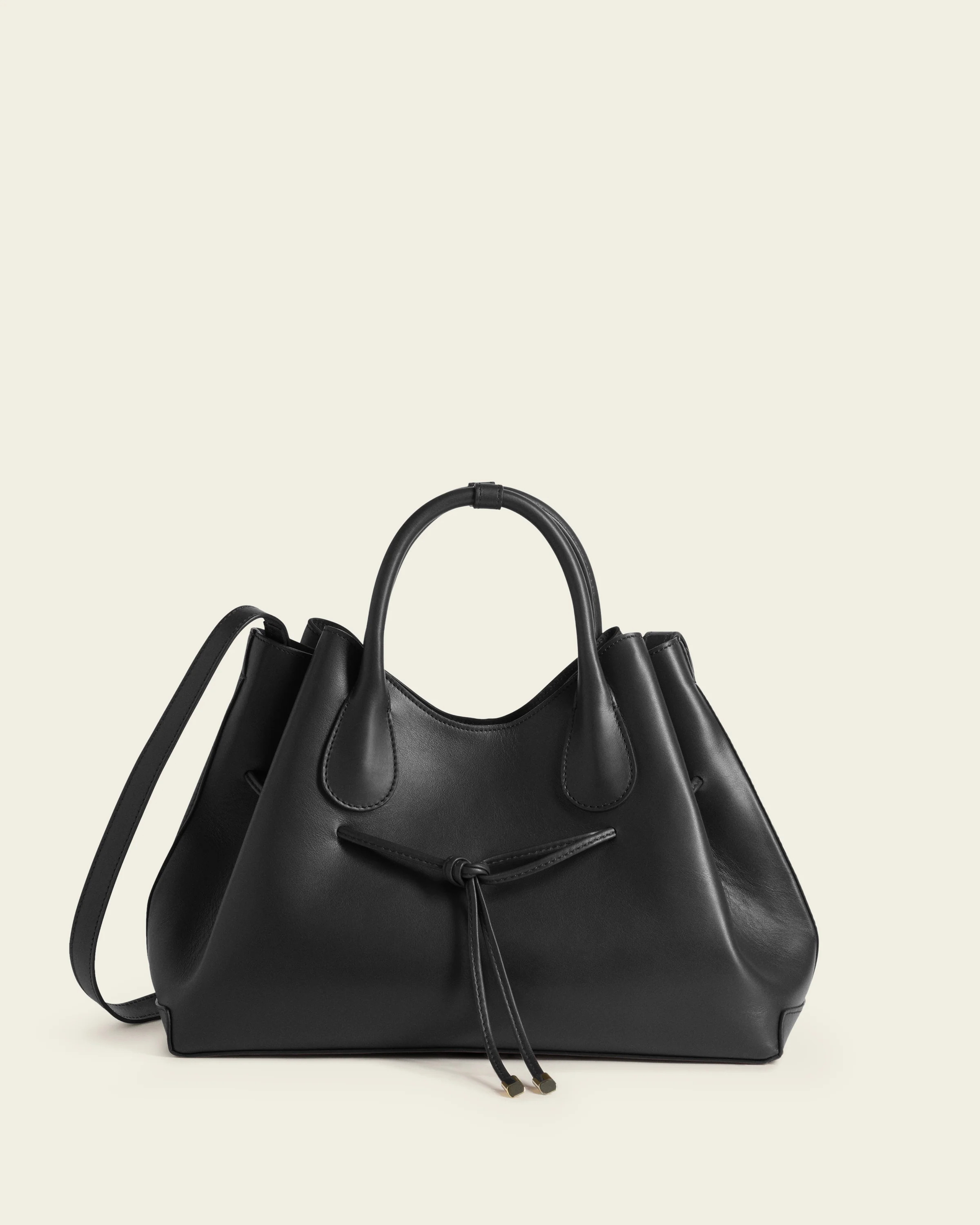Maris Tote Bag Leather Black | Flattered