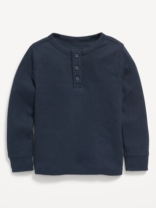 Long-Sleeve Thermal Knit Henley T-Shirt for Toddler Boys | Old Navy (US)