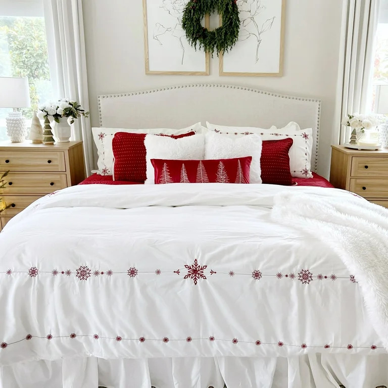 My Texas House Holiday Tree Velvet Decorative Pillow, 12" x 28", Red | Walmart (US)