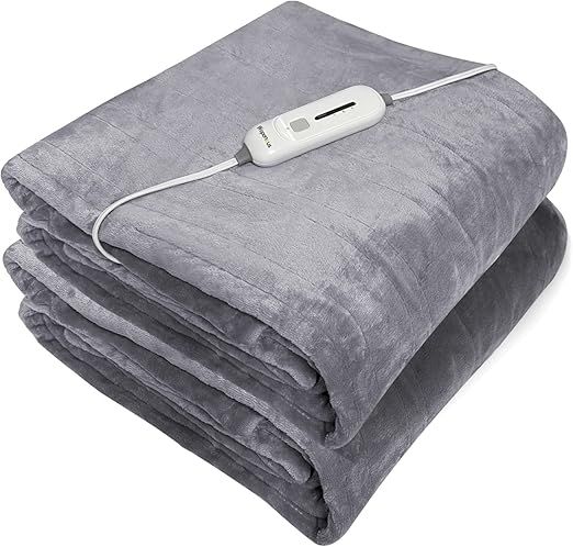 WAPANEUS Electric Blanket 50”x60” Flannel Heated Throw Blanket with Foot Pocket, 3 Heating Se... | Amazon (CA)