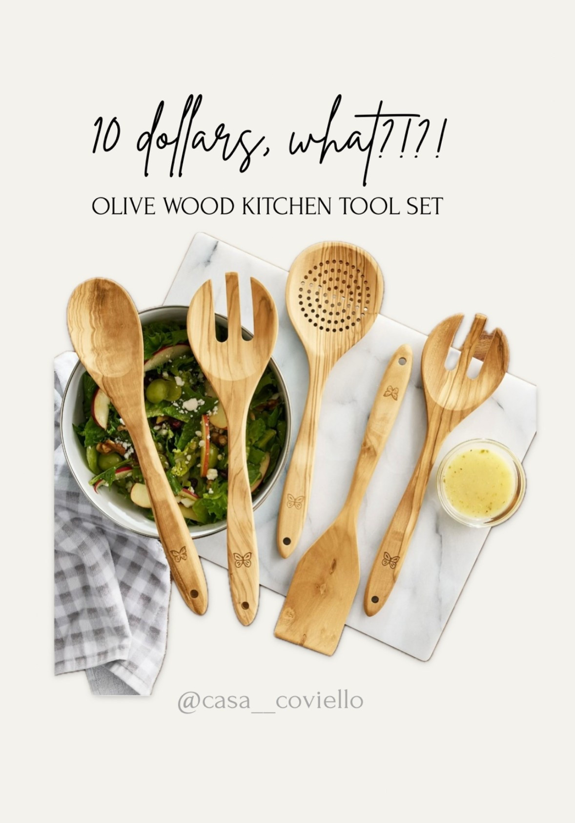 TEN dollars for this olive wood set!! This is now my third set (you know bc I’m insane and if I really like something I get backup sets 🤣)  you cannot beat this quality and price point. My mom gifted my hubby and I a set 6-7 years ago and we still use them almost daily 🥹👩🏻‍🍳

#LTKGiftGuide #LTKSaleAlert #LTKHome