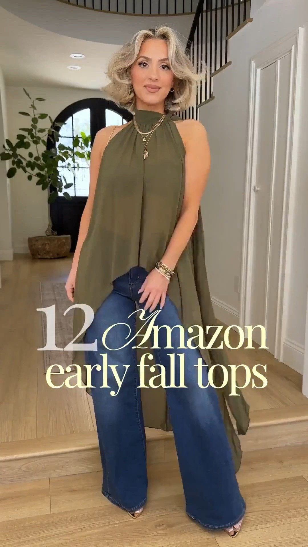 Amazon fall tops 😍 small in all tops | size 4 or 27 in jeans 

The top with the gold brooch is the sain silk cami and I pinned it with the brooch I have linked below.

These options are perfect for date night, brunch with the girls, easy way to instantly look and feel your best!

#LTKgrwm #LTKootd #LTKU