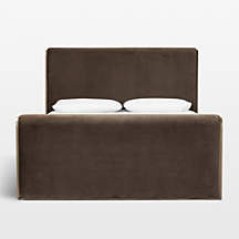 Sloane Upholstered Wood Queen Bed | Crate & Barrel | Crate & Barrel