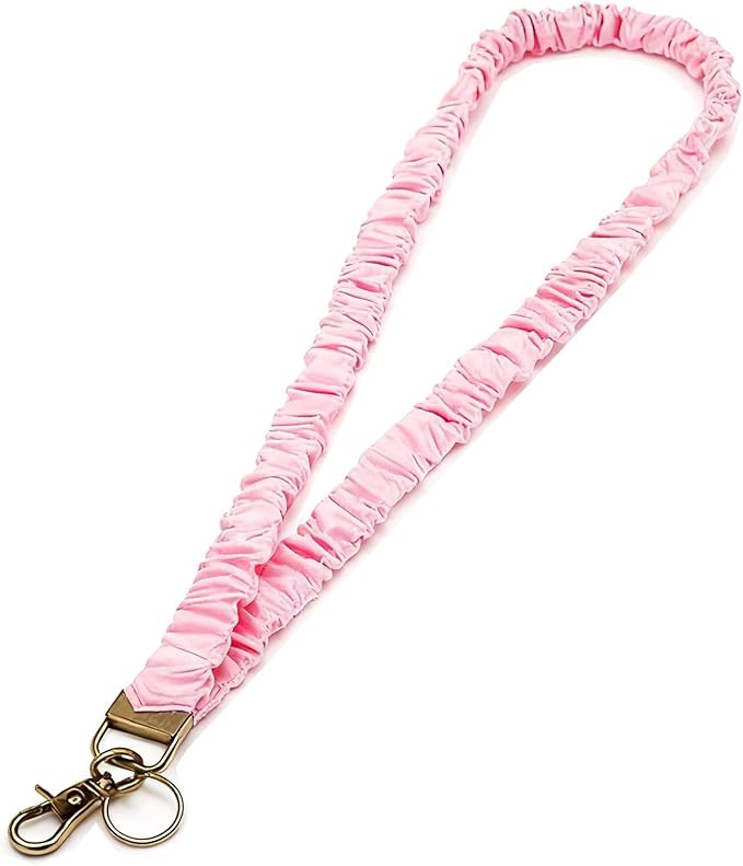 Stretchy Scrunchie Lanyard for ID Badges Keys, Teacher Lanyard with ID Holder Retractable Design ... | Amazon (US)