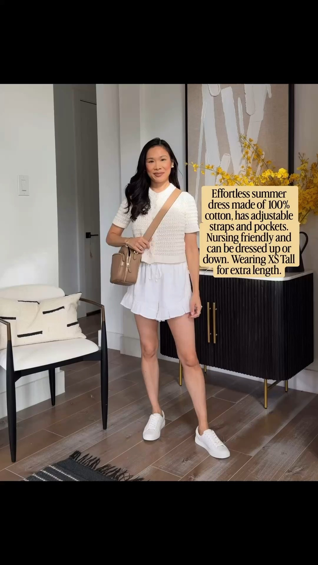 Comfortable and polished summer outfit with linen blend pull on shorts with a textured cardigan top. Wearing size XS in the shorts that have pockets and XS in the top.

#LTKootd #LTKmomlife #LTKPetite