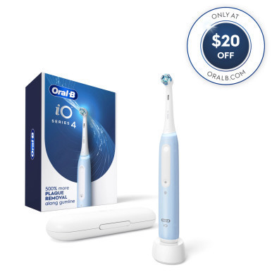 iO Series 4 Rechargeable Electric Toothbrush, Blue | Oral B