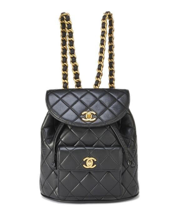 Black Lambskin Classic Backpack - Vintage | Stein Mart