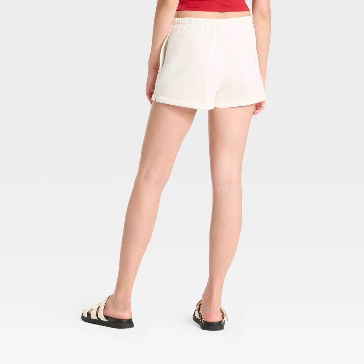 Women's High-Rise Fleece Shorts - Wild Fable™ Heather Gray XXL: Elastic Waist, 2.5" Inseam | Target