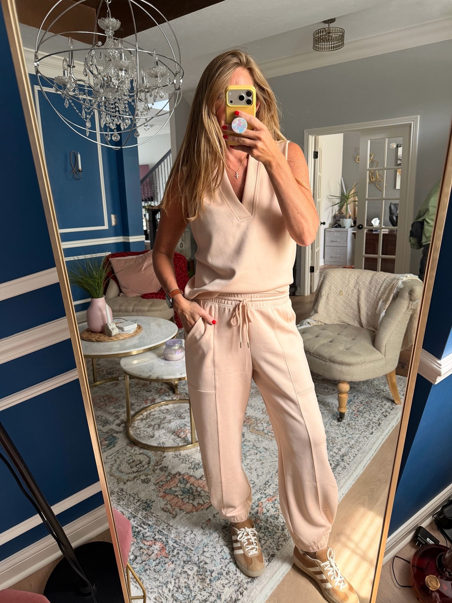 A flattering and comfy set I wore to take Ava to Notre Dame camp today. 
* wearing both top and bottom in size Medium

#LTKdayinmylife #LTKootd #LTKmomlife