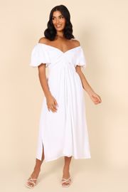 Percie Off Shoulder Dress - White | Petal & Pup (US)