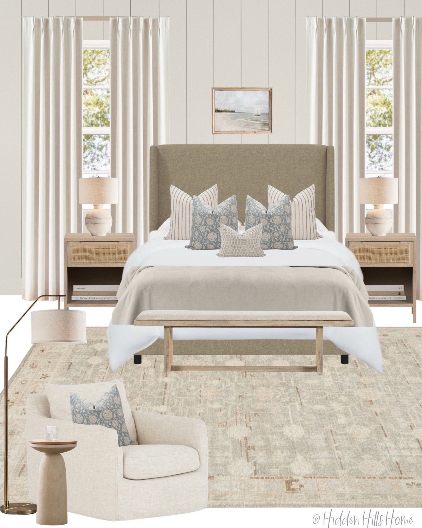 Master Bedroom Decor, bedroom mood board, home decor ideas, bedding, bedroom inspiration, Tilly bed, nightstands, bedroom rug, bedroom dresser #bedroom

#LTKHome #LTKSaleAlert #LTKSeasonal