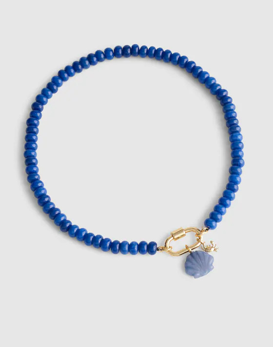 Semiprecious Beaded Carabiner Charm Necklace | Madewell