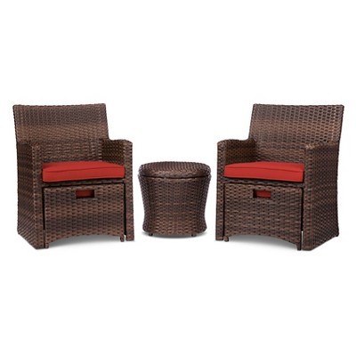Halsted 5pc Wicker Small Space Patio Furniture Set - Threshold™ | Target
