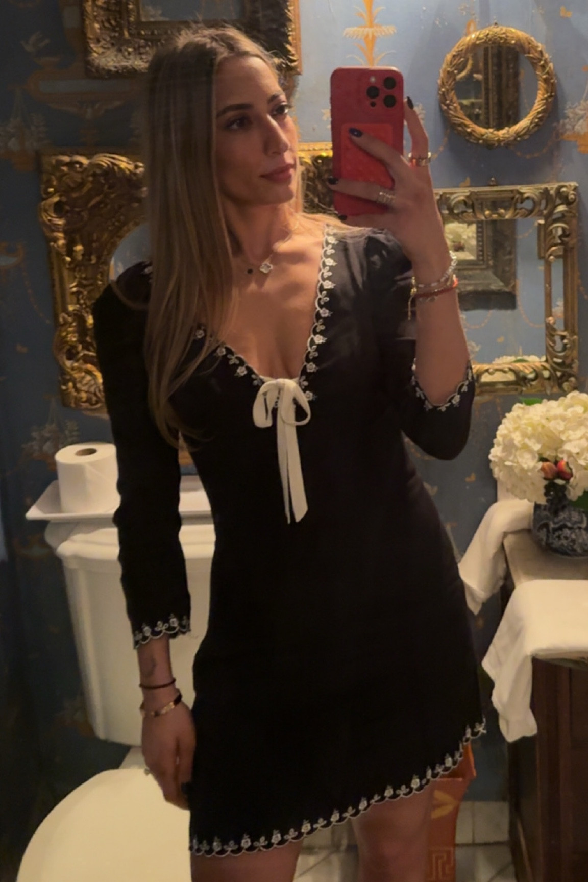 Bridal shower ootd. Reformation black mini dress. Size 4 posey dress. Sold out quickly but similar options available on their website 

#LTKSeasonal #LTKParties #LTKStyleTip