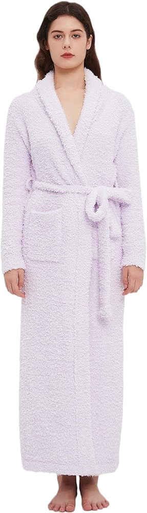 7 VEILS Long Bathrobe Womens and Mens Cozy Knit Microfiber Stretchy Super Soft Bathrobes Loungewe... | Amazon (US)