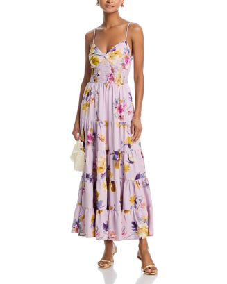 AQUA Floral Twist Front Maxi Dress - Exclusive  | Bloomingdale's Women | Bloomingdale's (US)