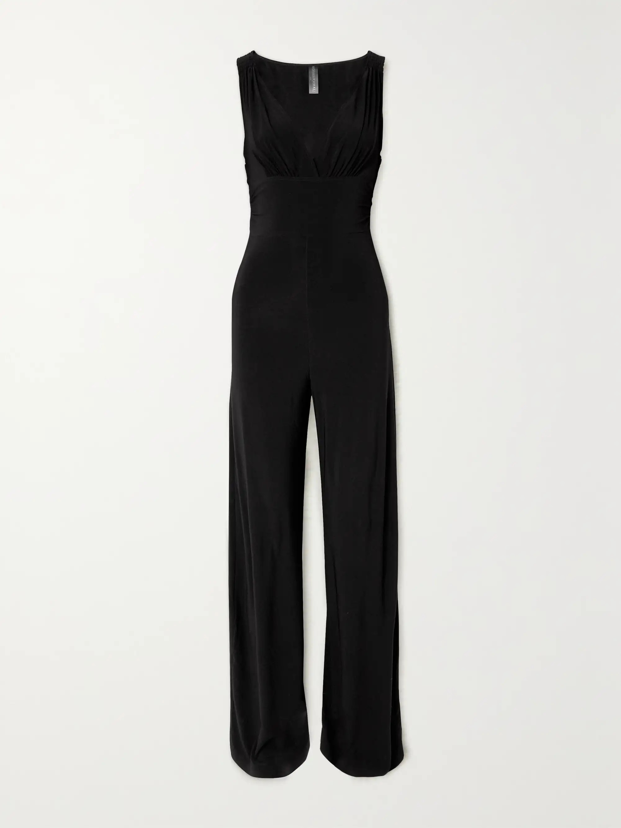 Black Tara stretch-jersey jumpsuit | NORMA KAMALI | NET-A-PORTER | NET-A-PORTER (US)