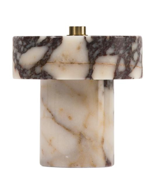 6.25in Solid Marble Rechargeable Cordless Table Lamp | TJ Maxx
