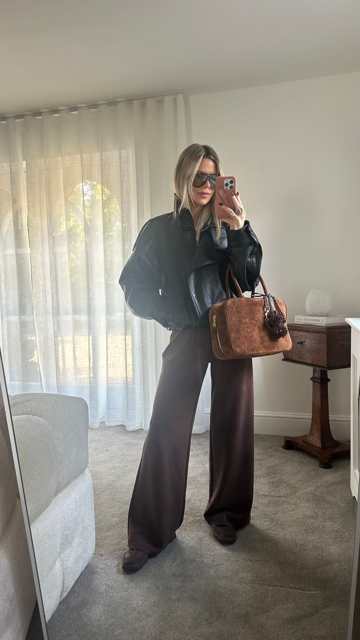 Brown and Black 🤎🖤 
My jacket was Zara (sold out) But here are similar options #leatherjacket #brown #miumiu 

#LTKautumn #LTKstyletip #LTKwinter