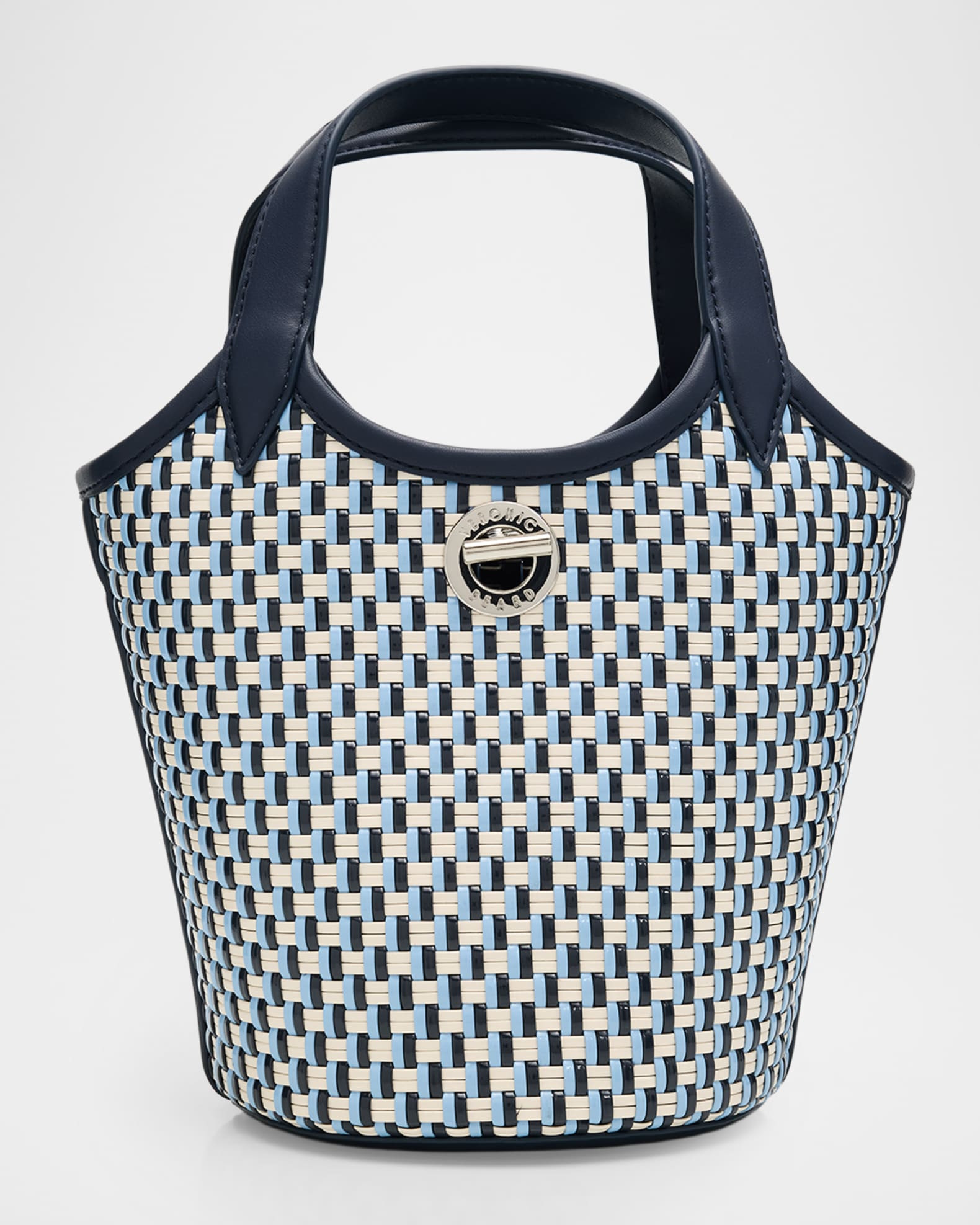 Anchor Woven Vegan Leather Top-Handle Bag | Neiman Marcus