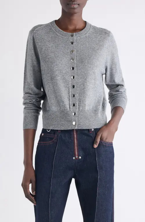 Isabel Marant Idesia Merino Wool & Cashmere Cardigan in Light Grey at Nordstrom, Size 6 Us | Nordstrom