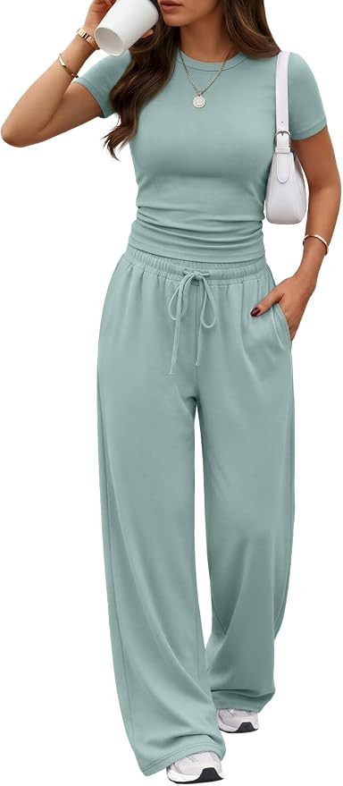Trendy Queen Women's 2 Piece Matching Summer Lounge Set with Pockets | Amazon (US)