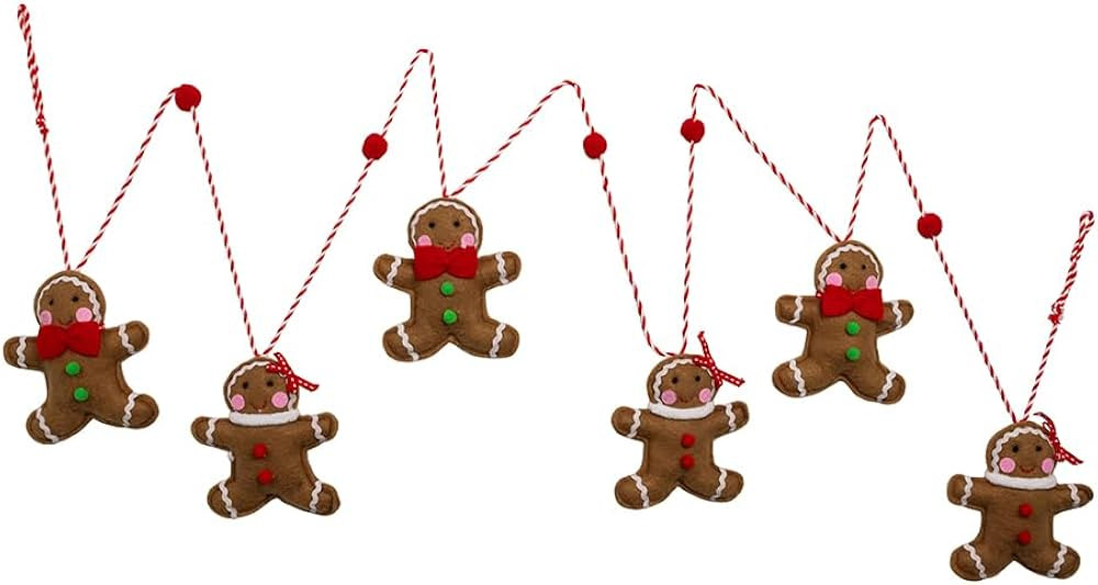 Kurt Adler 6-Foot Fabric Gingerbread Garland | Amazon (US)