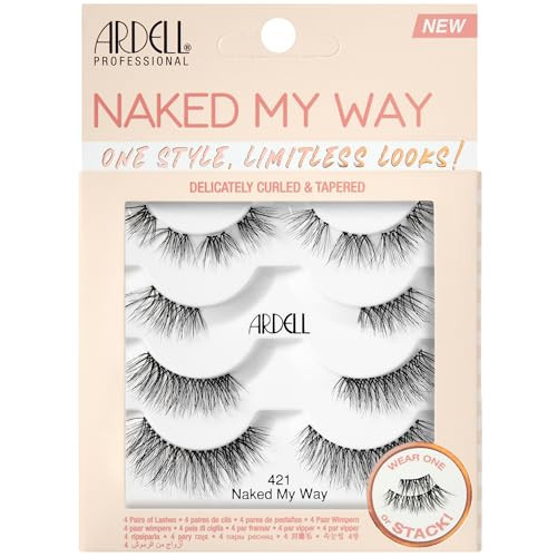 Ardell Naked Lashes 421 – Ultra-Light Natural Eyelashes with Clear Invisiband, 4 Pair | Amazon (US)