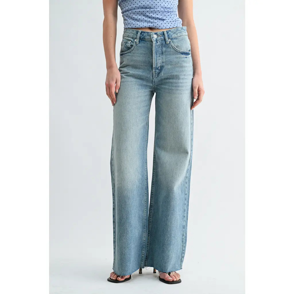 Jemina Denim Beach-to-Bar Pant in Light Blue Wash at Nordstrom | Nordstrom